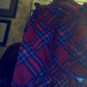 red plaid long sleeve George shirt size 12-18 m